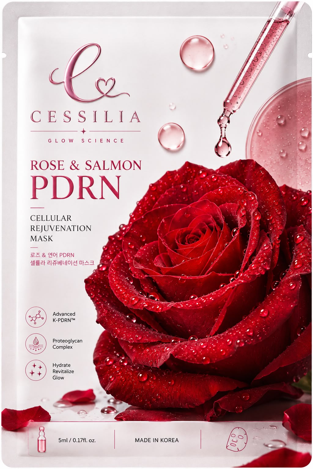 CESSILIA Rose & Salmon PDRN Cellular Rejuvenation Mask